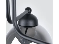 Candelabros Allivon moderno de acero - 3 fuentes luminosas 3000K - L.54 x A.36 cm - negro