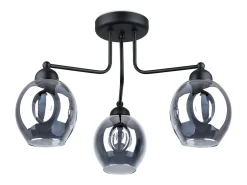 Candelabros Allivon moderno de acero - 3 fuentes luminosas 3000K - L.54 x A.36 cm - negro