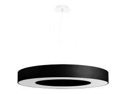 Candelabros Astrona slim minimalista de tela/PVC/acero - 6 fuentes luminosas 4000K - L.70 x A.102 cm - negro