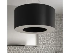 Candelabros Astrona slim minimalista de tela/PVC/acero - 6 fuentes luminosas 4000K - L.70 x A.102 cm - negro