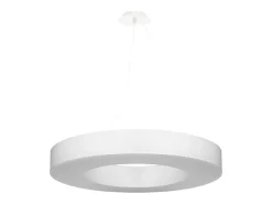 Candelabros Astrona slim minimalista de tela/PVC/acero - 6 fuentes luminosas 4000K - L.70 x A.102 cm - blanco