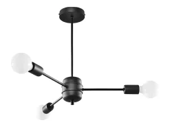 Candelabros Lingoro moderno de acero - 3 fuentes luminosas 3000K - L.61 x A.46 cm - negro
