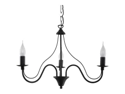 Candelabros Vivow moderno de acero - 3 fuentes luminosas 3000K - L.60 x A.80 cm - negro