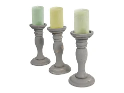 Candelero H361 (juego de 3), gris