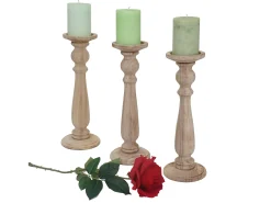 Candelero H360 (juego de 3), marrón natural