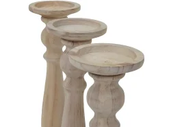 Candelero H360 (juego de 3), marrón natural