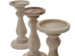 Candelero H361 (juego de 3), marrón natural