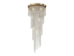 Cascade Araña Oro Antiguo & Cristal, 12 Luces, E14