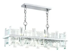 Cerezo Lámpara Colgante de Techo Cromada, 8 Luces, E14