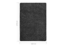 Charleroi Alfombra peluda antideslizante gris oscuro 120x170 cm