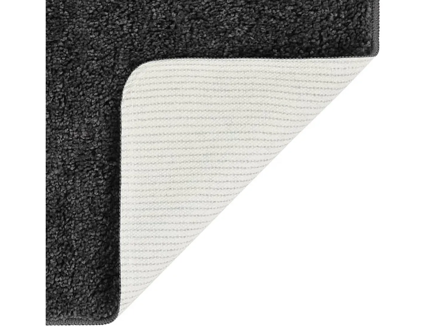 Charleroi Alfombra peluda antideslizante gris oscuro 160x230 cm