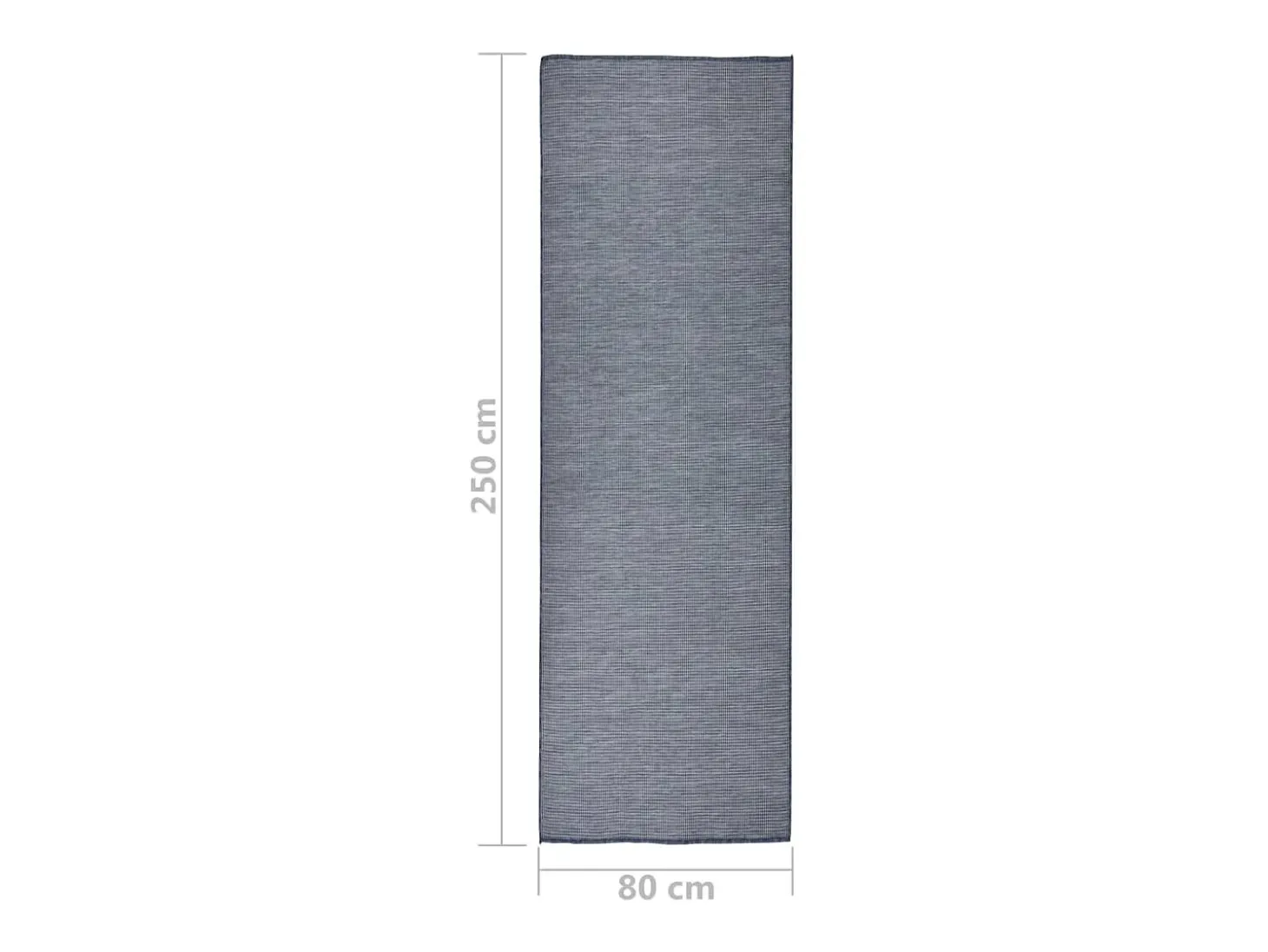 Christiaan Alfombra de exterior de tejido plano azul 80x250 cm