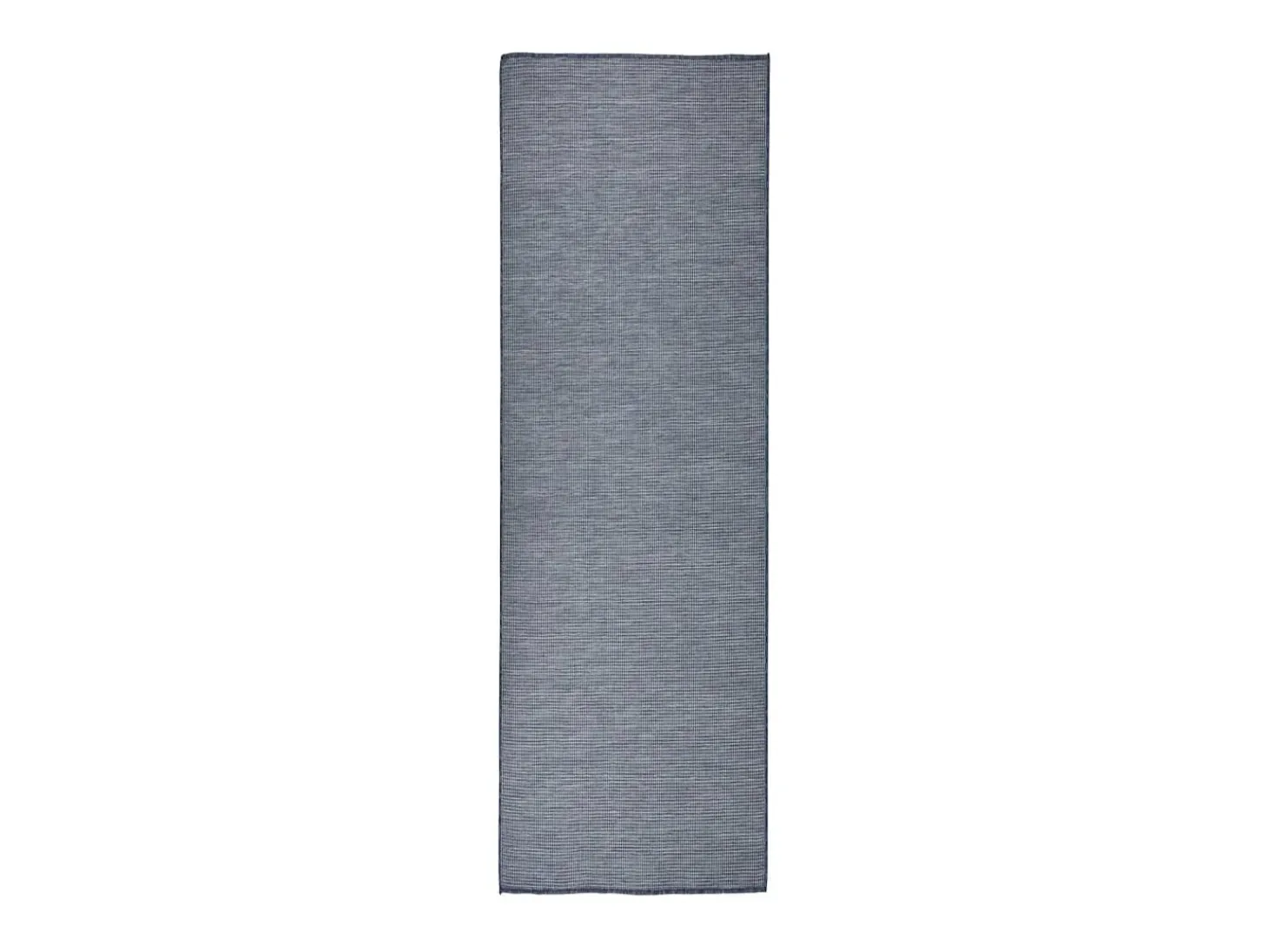 Christiaan Alfombra de exterior de tejido plano azul 80x250 cm