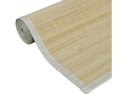 Claire-Emmanuelle-Rose Alfombra de bambú color natural 160x230 cm