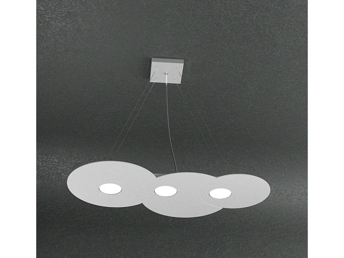 Cloud Sospensione 3 Luci Grigio
