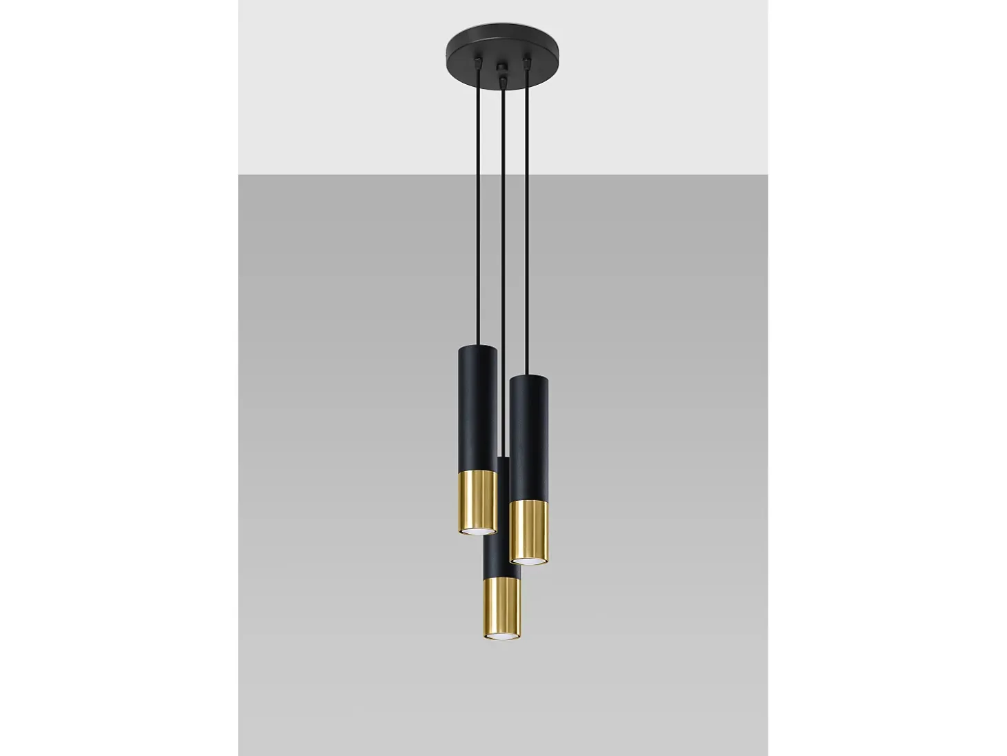 Cluster Drop Nero, Oro GU10 Cluster Drop Negro, Dorado GU10