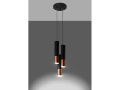 Cluster Drop Nero, Rame GU10 Cluster Drop Negro, Cobre GU10