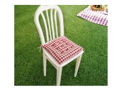 Cojin de silla de algodón 40x40x5 cm VICHY, por Soleil d'Ocre