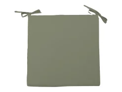 Cojin de silla 40x40x3 cm ALIX verde caqui, por Soleil d'ocre