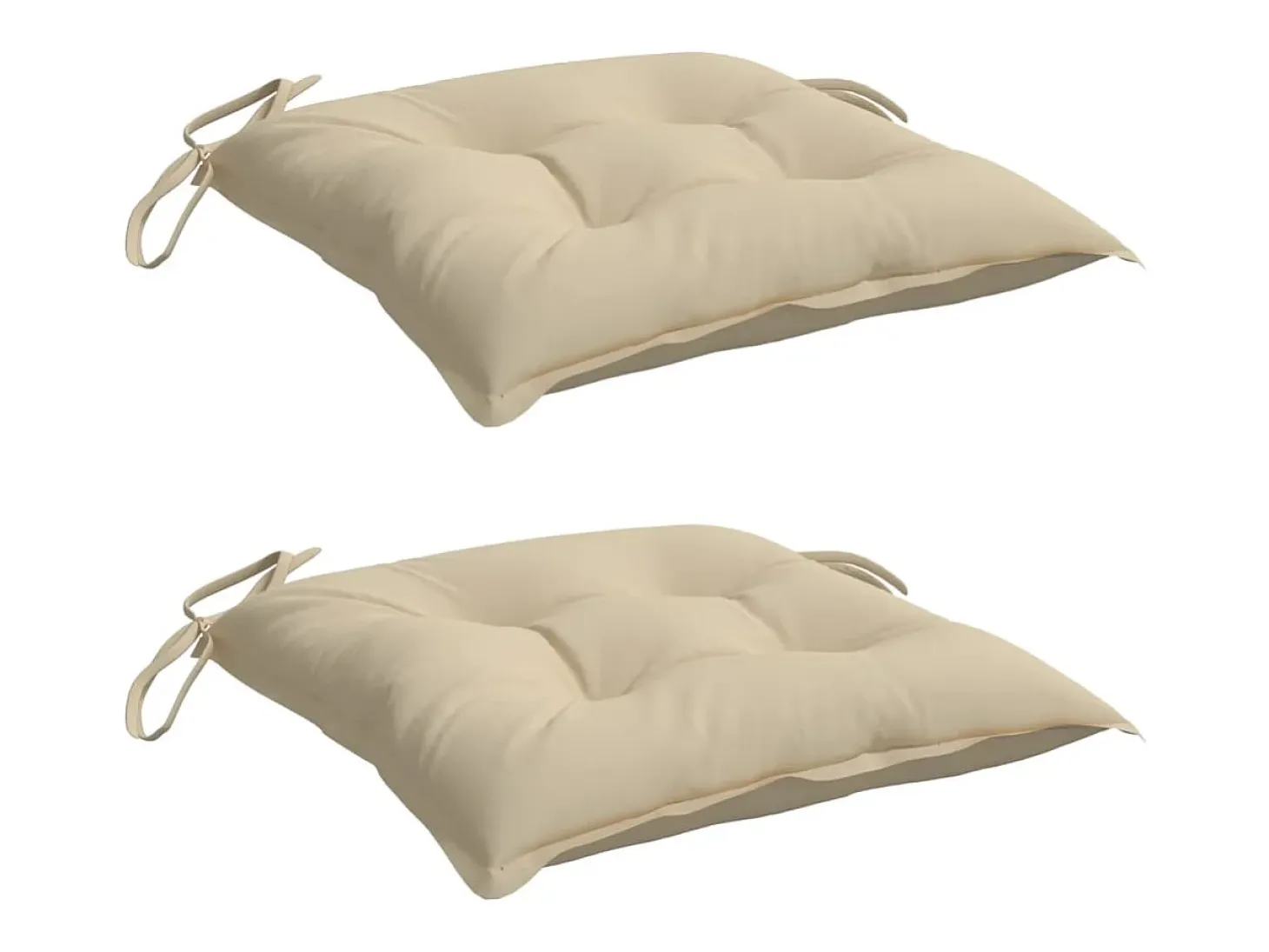 Cojines de palets de jardín 2 uds tela Oxford beige 50x50x7 cm ES350909