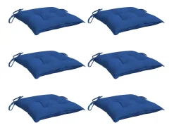 Cojines de palets de jardín 6 uds tela Oxford azul 50x50x7 cm ES617054