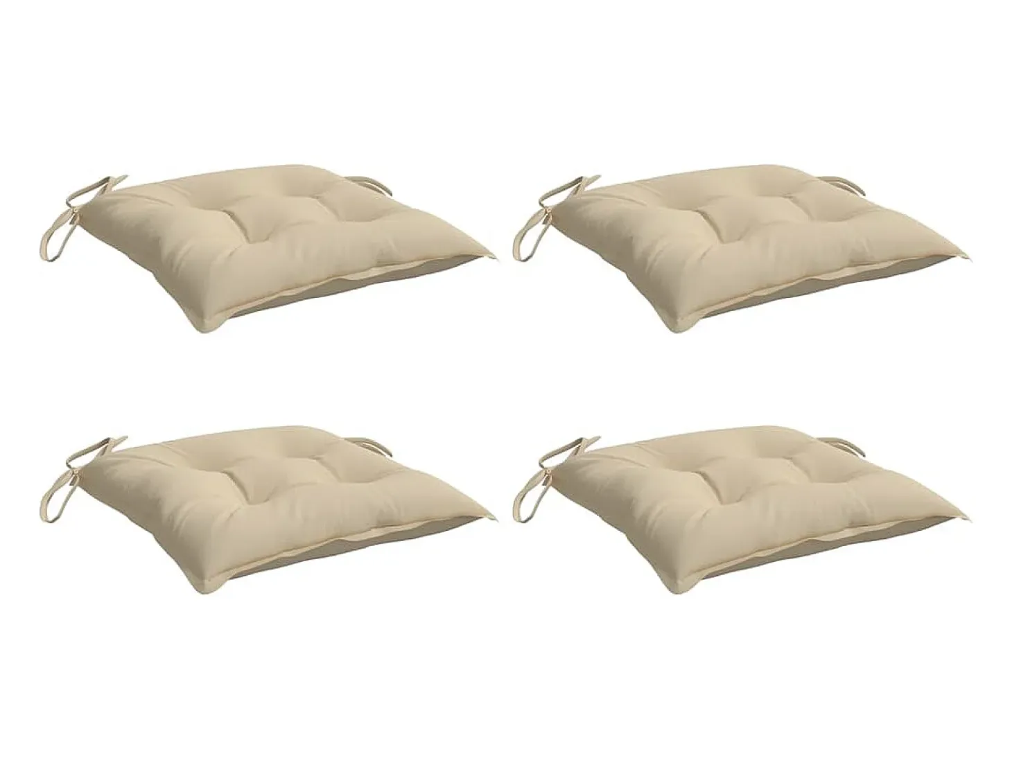 Cojines de palets de jardín 4 uds tela Oxford beige 50x50x7 cm ES217667