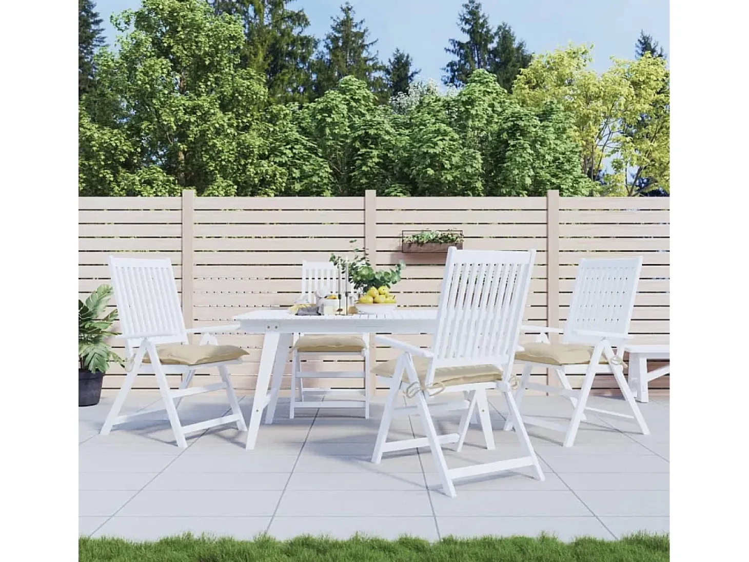 Cojines de palets de jardín 4 uds tela Oxford beige 50x50x7 cm ES217667
