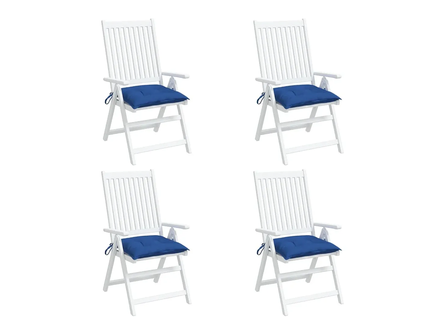 Cojines de palets de jardín 4 unidades tela Oxford azul 50x50x7 cm