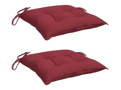Cojines de palets de jardín 2 uds Oxford rojo tinto 50x50x7 cm ES152362