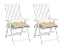 Cojines de palets de jardín 2 unidades tela Oxford beige 50x50x7 cm