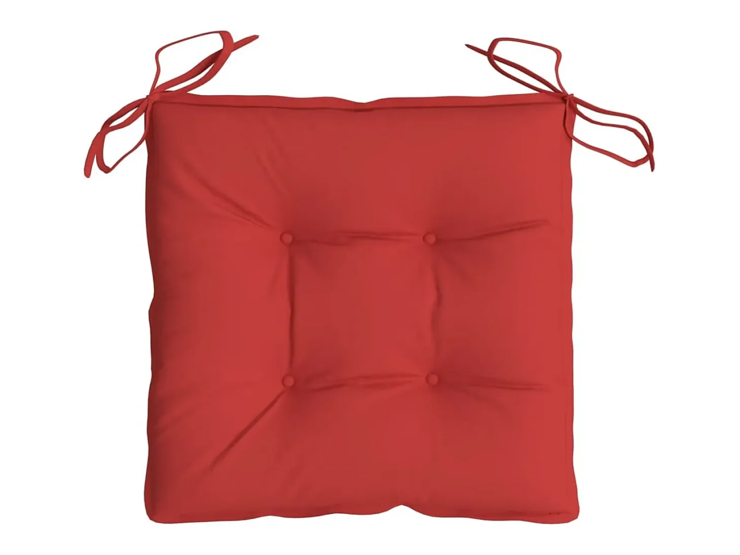 Cojines de palets de jardín 4 unidades tela Oxford rojo 50x50x7 cm