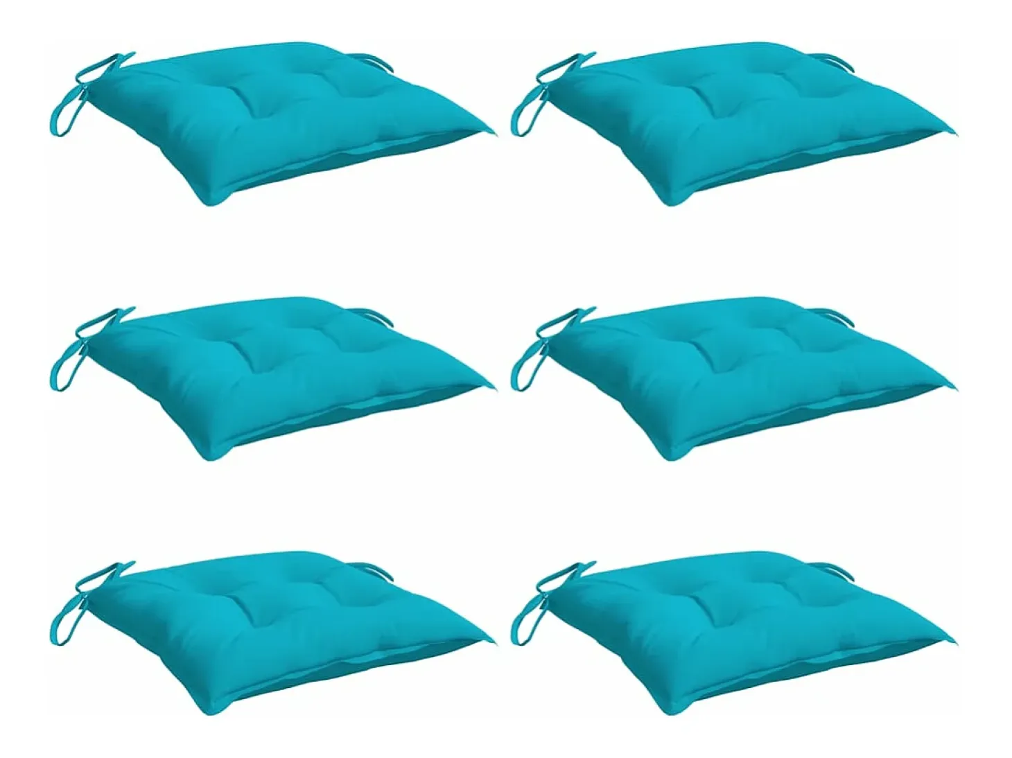 Cojines de silla 6 unidades tela Oxford turquesa 50x50x7 cm