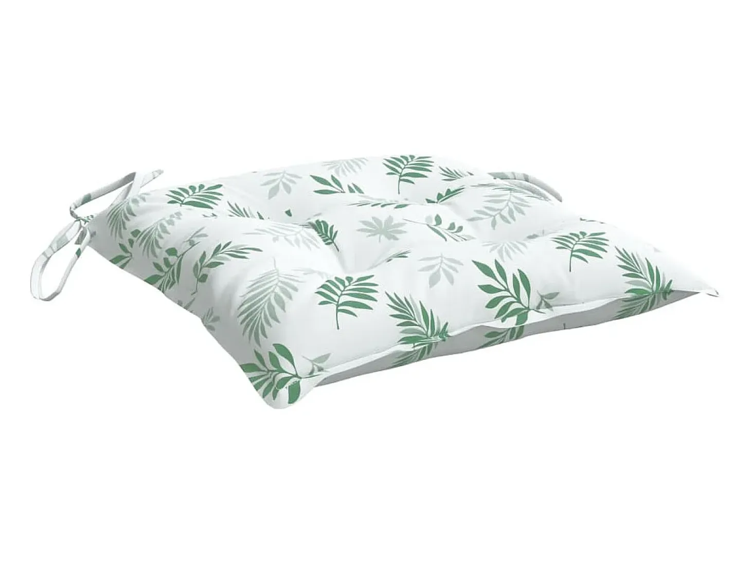 Cojines de silla 4 unidades tela Oxford estampado hojas 50x50x7 cm