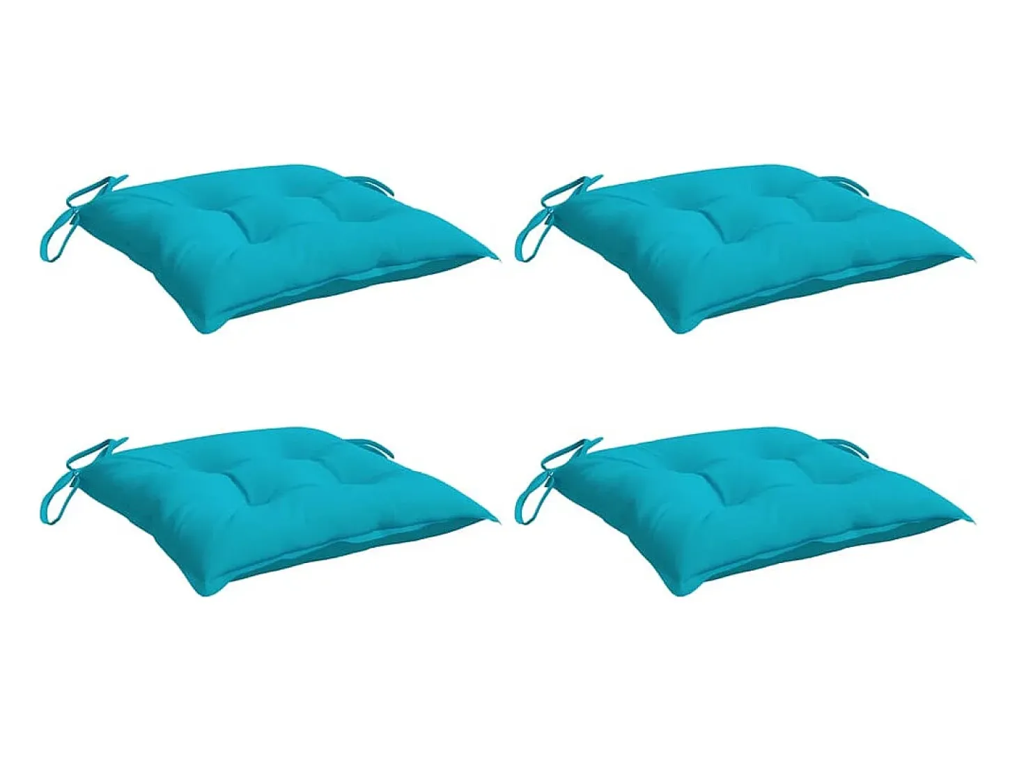 Cojines de silla 4 unidades tela Oxford turquesa 50x50x7 cm