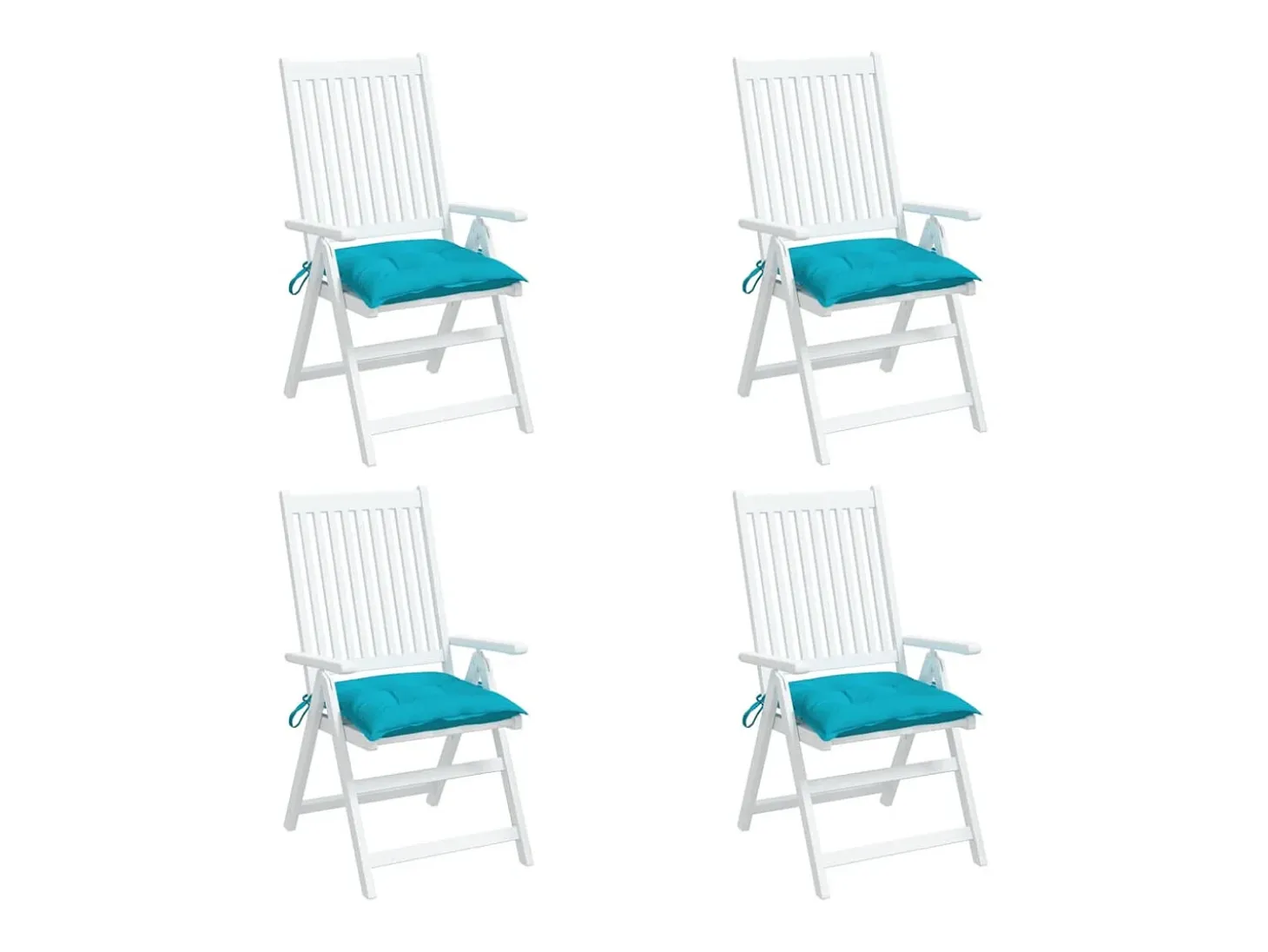 Cojines de silla 4 unidades tela Oxford turquesa 50x50x7 cm