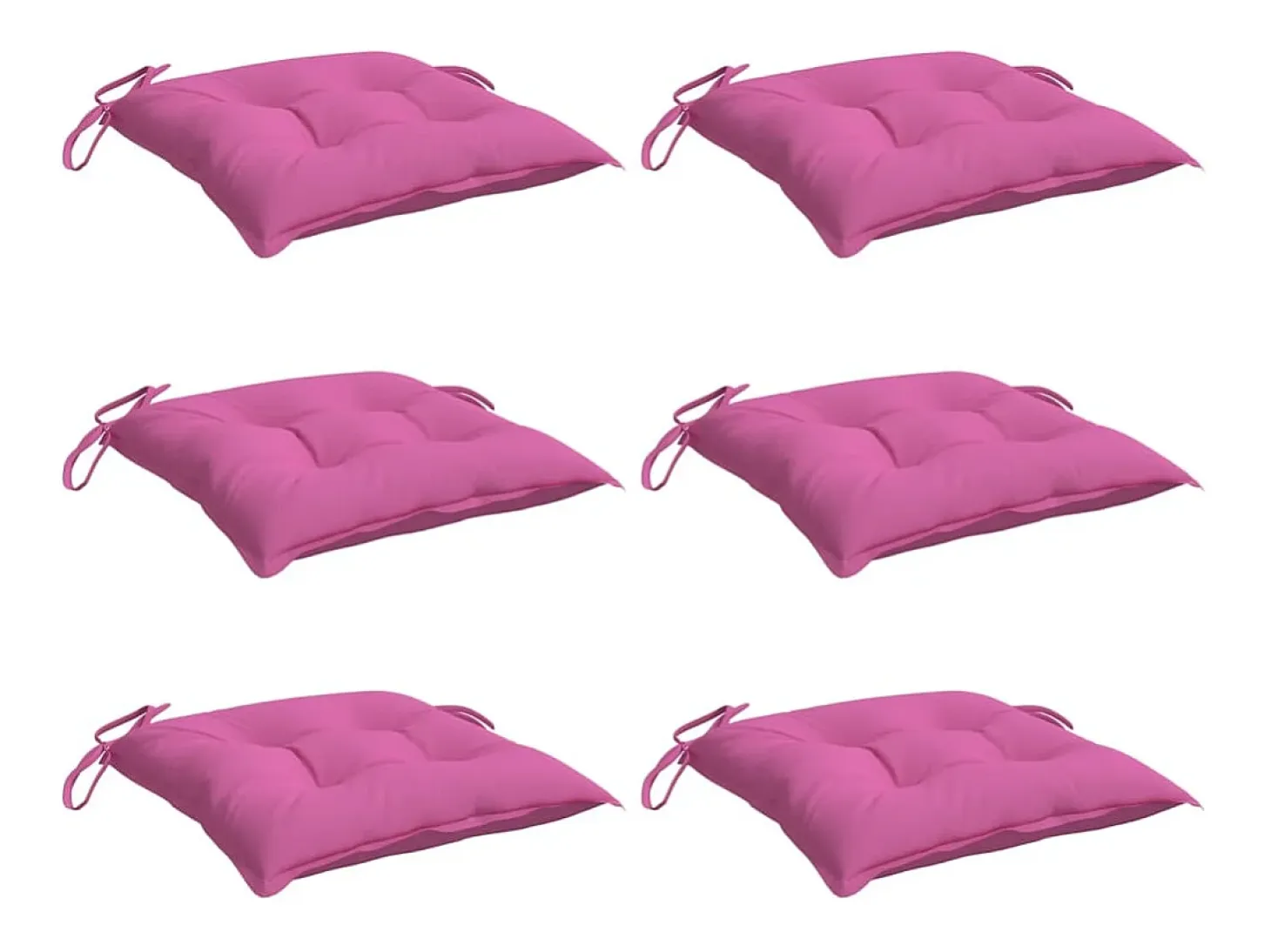 Cojines de silla 6 unidades tela Oxford rosa 50x50x7 cm