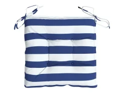 Cojines de silla 6 unidades tela Oxford rayas azul blanco 50x50x7 cm