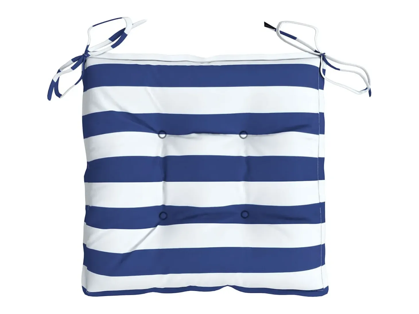Cojines de silla 6 unidades tela Oxford rayas azul blanco 50x50x7 cm