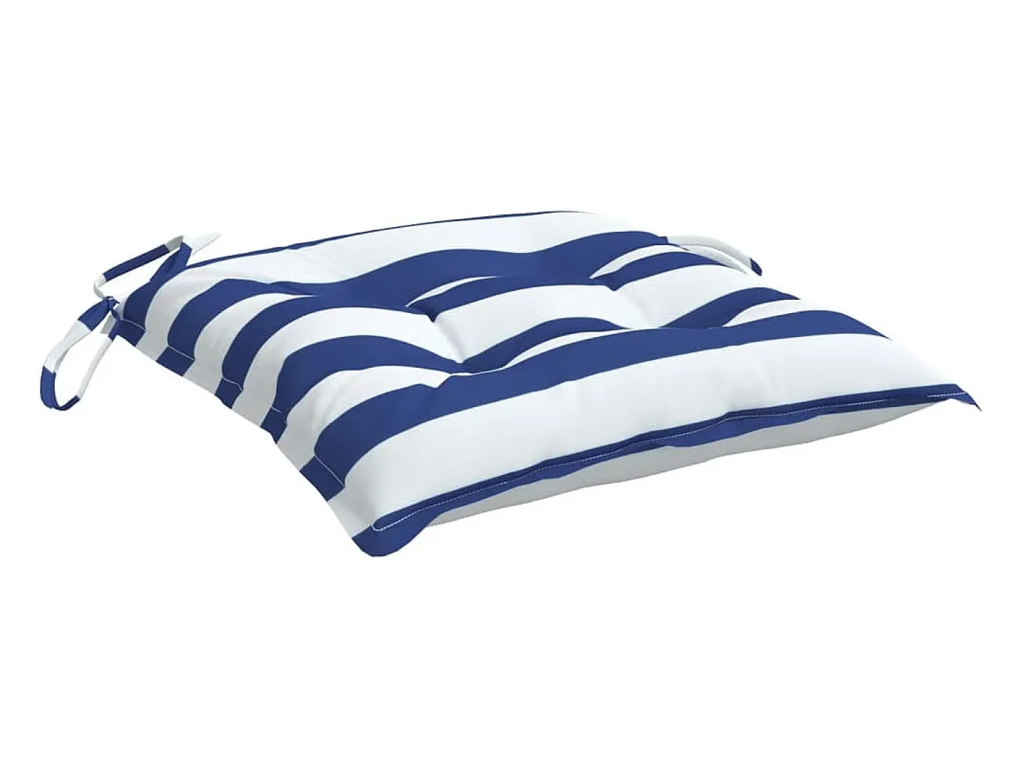 Cojines de silla 6 unidades tela Oxford rayas azul blanco 50x50x7 cm