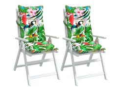 Cojines de silla con respaldo alto 2 unidades tela Oxford multicolor