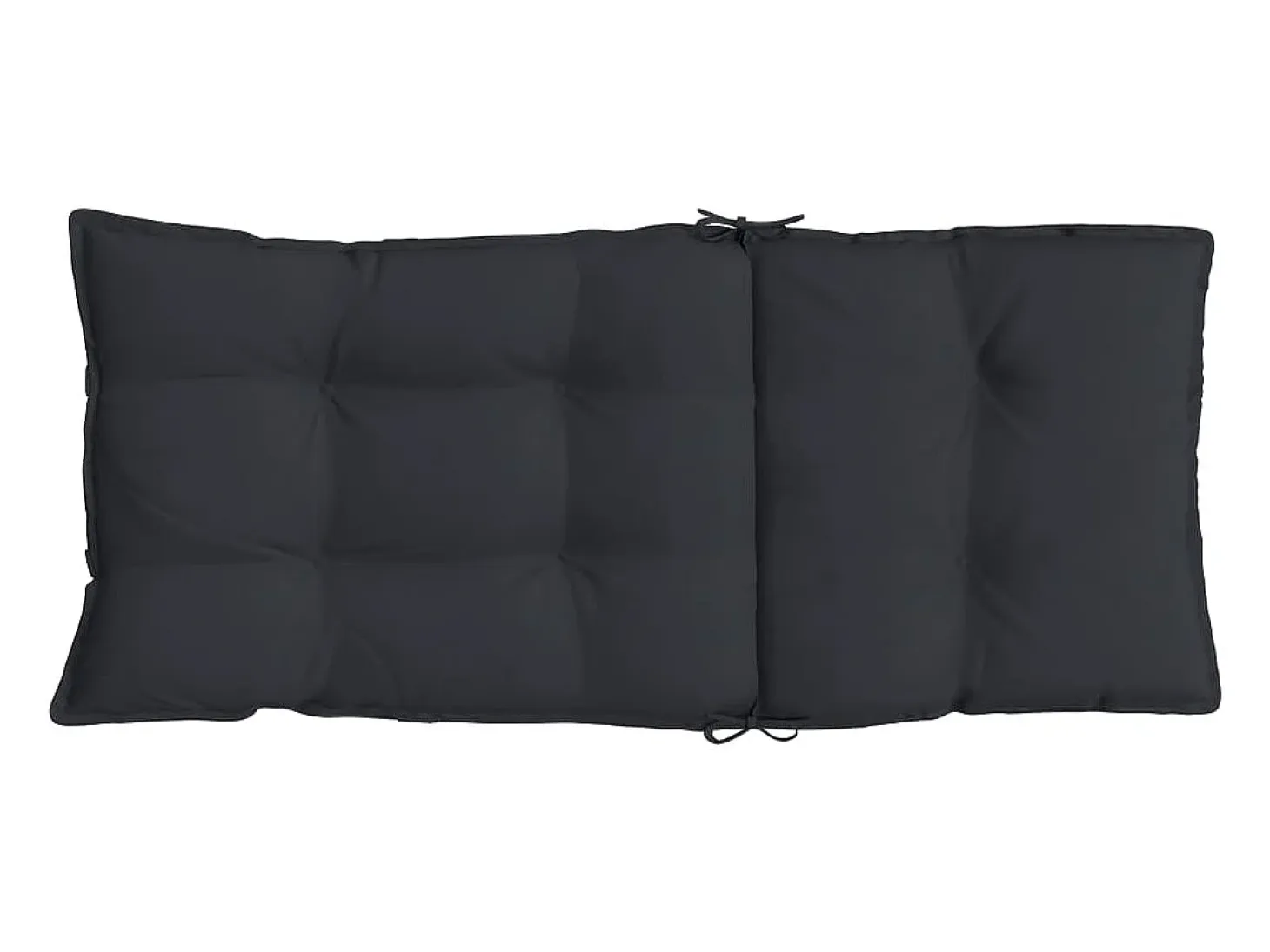 Cojines de silla con respaldo alto 2 unidades tela Oxford negro