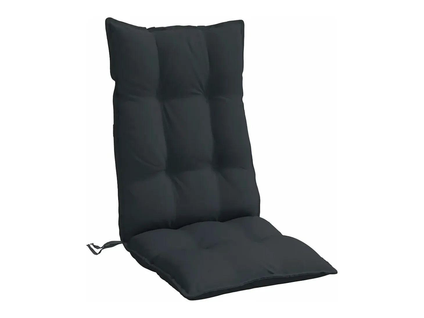 Cojines de silla con respaldo alto 2 unidades tela Oxford negro