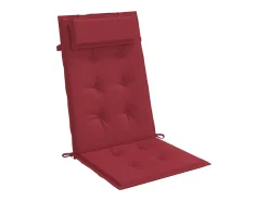 Cojines de silla con respaldo alto 6 unidades tela Oxford rojo tinto