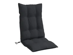 Cojines de silla con respaldo alto 4 unidades tela Oxford negro