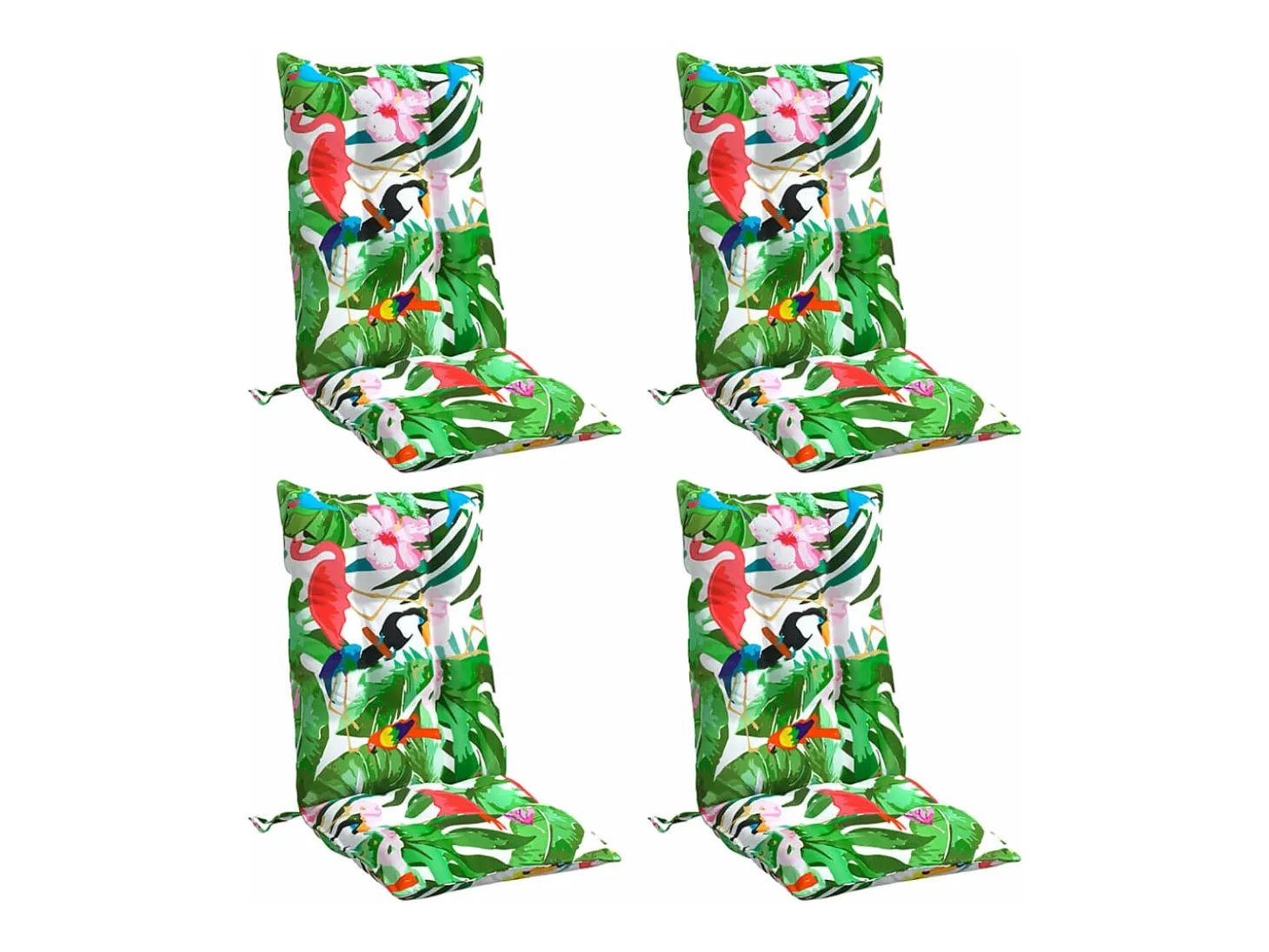 Cojines de silla con respaldo alto 4 unidades tela Oxford multicolor