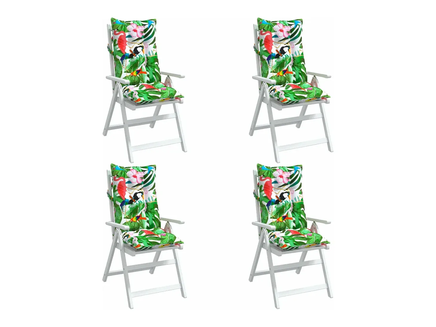 Cojines de silla con respaldo alto 4 unidades tela Oxford multicolor