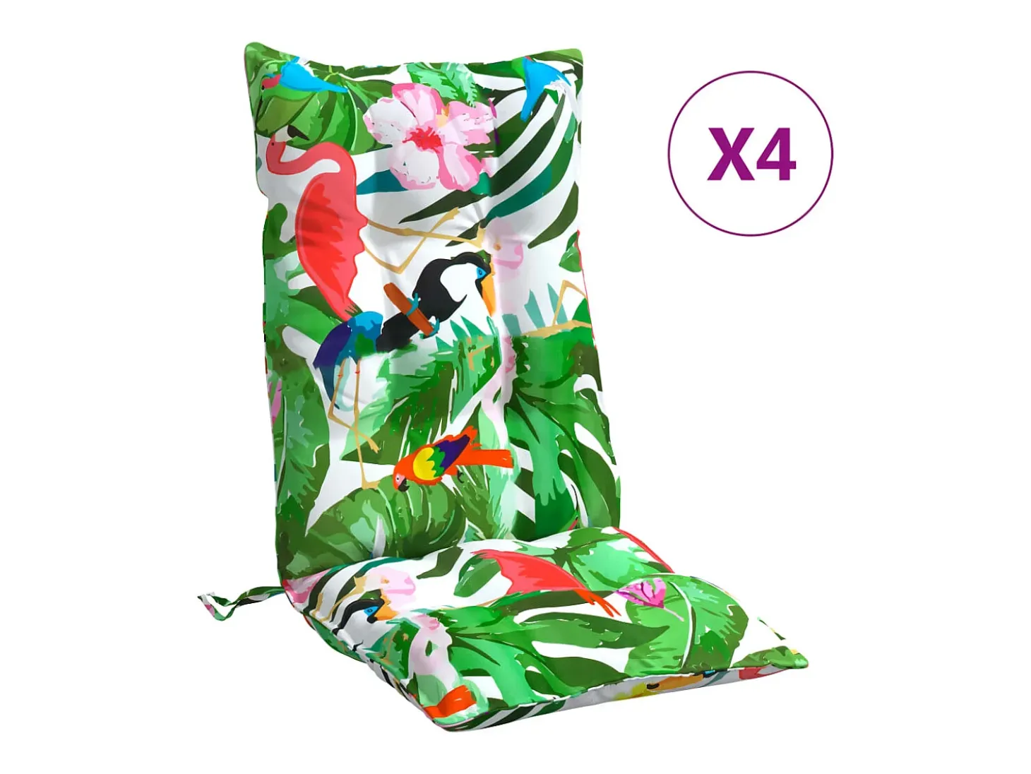 Cojines de silla con respaldo alto 4 unidades tela Oxford multicolor