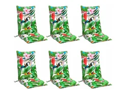 Cojines de silla con respaldo alto 6 unidades tela Oxford multicolor