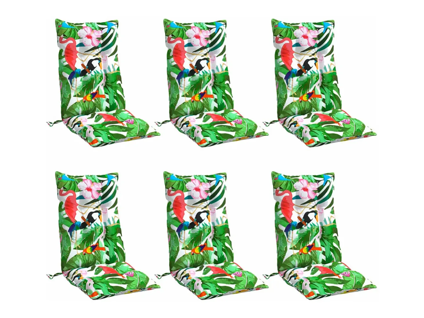 Cojines de silla con respaldo alto 6 unidades tela Oxford multicolor