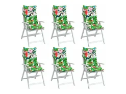 Cojines de silla con respaldo alto 6 unidades tela Oxford multicolor
